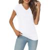 imageAUTOMET V Neck T Shirts for Women Spring Summer Fall Tops Teacher Work Business Dressy Casual Blouses Basic Tees Boho FashionWhite