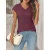 imageAUTOMET V Neck T Shirts for Women Spring Summer Fall Tops Teacher Work Business Dressy Casual Blouses Basic Tees Boho FashionWinered