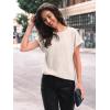 imageAUTOMET Women Textured Shirts Fall Sweaters Loose Fit Short Sleeve Tunic Tops 2025 Dressy Casual Business BlousesApricot