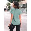 imageAUTOMET Women Textured Shirts Fall Sweaters Loose Fit Short Sleeve Tunic Tops 2025 Dressy Casual Business BlousesBluegreen