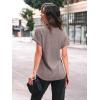 imageAUTOMET Women Textured Shirts Fall Sweaters Loose Fit Short Sleeve Tunic Tops 2025 Dressy Casual Business BlousesCoffee