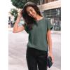imageAUTOMET Women Textured Shirts Fall Sweaters Loose Fit Short Sleeve Tunic Tops 2025 Dressy Casual Business BlousesGreen