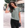 imageAUTOMET Women Textured Shirts Fall Sweaters Loose Fit Short Sleeve Tunic Tops 2025 Dressy Casual Business BlousesLightgreen