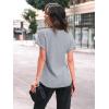 imageAUTOMET Women Textured Shirts Fall Sweaters Loose Fit Short Sleeve Tunic Tops 2025 Dressy Casual Business BlousesLightgrey