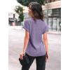imageAUTOMET Women Textured Shirts Fall Sweaters Loose Fit Short Sleeve Tunic Tops 2025 Dressy Casual Business BlousesPurple