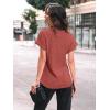 imageAUTOMET Women Textured Shirts Fall Sweaters Loose Fit Short Sleeve Tunic Tops 2025 Dressy Casual Business BlousesRed