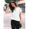 imageAUTOMET Women Textured Shirts Fall Sweaters Loose Fit Short Sleeve Tunic Tops 2025 Dressy Casual Business BlousesWhite