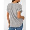 imageAUTOMET Women Tops Summer Sweaters Short Sleeve V Neck Shirts 2025 Spring Fashion Dressy Casual Business Tunic BlousesLightgrey