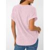 imageAUTOMET Women Tops Summer Sweaters Short Sleeve V Neck Shirts 2025 Spring Fashion Dressy Casual Business Tunic BlousesPink