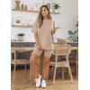 imageAUTOMET Womens 2 Piece Sets Summer Outfits 2025 Two Piece Lounge Set Matching Clothing Oversized Tshirts Biker Short FashionKhaki