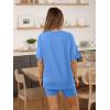imageAUTOMET Womens 2 Piece Sets Summer Outfits 2025 Two Piece Lounge Set Matching Clothing Oversized Tshirts Biker Short FashionLightblue