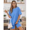 imageAUTOMET Womens 2 Piece Sets Summer Outfits 2025 Two Piece Lounge Set Matching Clothing Oversized Tshirts Biker Short FashionLightblue