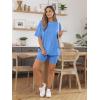 imageAUTOMET Womens 2 Piece Sets Summer Outfits 2025 Two Piece Lounge Set Matching Clothing Oversized Tshirts Biker Short FashionLightblue