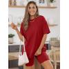 imageAUTOMET Womens 2 Piece Sets Summer Outfits 2025 Two Piece Lounge Set Matching Clothing Oversized Tshirts Biker Short FashionRed