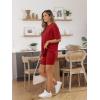 imageAUTOMET Womens 2 Piece Sets Summer Outfits 2025 Two Piece Lounge Set Matching Clothing Oversized Tshirts Biker Short FashionRed