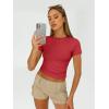 imageAUTOMET Womens 3 Piece Short Sleeve Shirts Basic Going Out Slim Fitted Crop Tops 2025 Summer Y2k ClothesBlack white red