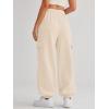 imageAUTOMET Womens Cargo Sweatpants Oversized Fleece Joggers Fall Fashion Outfits Y2k Clothes 2025 with PocketsApricot