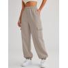 imageAUTOMET Womens Cargo Sweatpants Oversized Fleece Joggers Fall Fashion Outfits Y2k Clothes 2025 with PocketsCoffeegrey