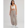 imageAUTOMET Womens Cargo Sweatpants Oversized Fleece Joggers Fall Fashion Outfits Y2k Clothes 2025 with PocketsCoffeegrey