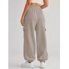 imageAUTOMET Womens Cargo Sweatpants Oversized Fleece Joggers Fall Fashion Outfits Y2k Clothes 2025 with PocketsCoffeegrey
