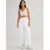 imageAUTOMET Womens Cargo Sweatpants Oversized Fleece Joggers Fall Fashion Outfits Y2k Clothes 2025 with PocketsWhite