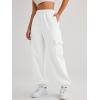 imageAUTOMET Womens Cargo Sweatpants Oversized Fleece Joggers Fall Fashion Outfits Y2k Clothes 2025 with PocketsWhite