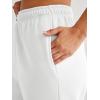 imageAUTOMET Womens Cargo Sweatpants Oversized Fleece Joggers Fall Fashion Outfits Y2k Clothes 2025 with PocketsWhite