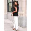 imageAUTOMET Womens Lace Tops Pleated Short Sleeve Shirts Summer Business Casual Dressy BlousesBlack