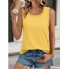 imageAUTOMET Womens Loose Fit Casual Flowy Tank Tops Square Neck Trendy Sleeveless Summer Tops Clothes Outfits 2025Yellow