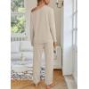 imageAUTOMET Womens Lounge Sets 2 Piece Matching Pajamas Travel Airport Fall Outfits Cute Pjs Off Shoulder Tops LoungewearBeige
