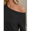 imageAUTOMET Womens Lounge Sets 2 Piece Matching Pajamas Travel Airport Fall Outfits Cute Pjs Off Shoulder Tops LoungewearBlack