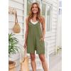 imageAUTOMET Womens Rompers Jumpsuits Summer Vacation Beach Outfits 2025 Shorts Overalls Jumpers Loose Casual Soft Fashion ClothesArmygreen