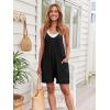 imageAUTOMET Womens Rompers Jumpsuits Summer Vacation Beach Outfits 2025 Shorts Overalls Jumpers Loose Casual Soft Fashion ClothesBlack