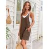 imageAUTOMET Womens Rompers Jumpsuits Summer Vacation Beach Outfits 2025 Shorts Overalls Jumpers Loose Casual Soft Fashion ClothesBrown