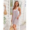 imageAUTOMET Womens Rompers Jumpsuits Summer Vacation Beach Outfits 2025 Shorts Overalls Jumpers Loose Casual Soft Fashion ClothesGreypink