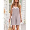 imageAUTOMET Womens Rompers Jumpsuits Summer Vacation Beach Outfits 2025 Shorts Overalls Jumpers Loose Casual Soft Fashion ClothesGreypink