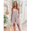 imageAUTOMET Womens Rompers Jumpsuits Summer Vacation Beach Outfits 2025 Shorts Overalls Jumpers Loose Casual Soft Fashion ClothesGreypink