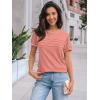 imageAUTOMET Womens Short Sleeve Shirts Dressy Lace Summer Tops 2025 Spring Trendy Casual TShirts Cute Work Outfits BlousesCoral