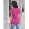 imageAUTOMET Womens Short Sleeve Shirts Dressy Lace Summer Tops 2025 Spring Trendy Casual TShirts Cute Work Outfits BlousesFuscia