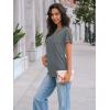 imageAUTOMET Womens Short Sleeve Shirts Dressy Lace Summer Tops 2025 Spring Trendy Casual TShirts Cute Work Outfits BlousesGrey