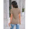 imageAUTOMET Womens Short Sleeve Shirts Dressy Lace Summer Tops 2025 Spring Trendy Casual TShirts Cute Work Outfits BlousesKhaki