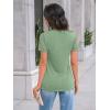 imageAUTOMET Womens Short Sleeve Shirts Dressy Lace Summer Tops 2025 Spring Trendy Casual TShirts Cute Work Outfits BlousesLight Green