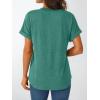imageAUTOMET Womens Short Sleeve Shirts Henley Dressy Casual Summer Tops 2025 Trendy Blouses Cute TShirts Outfits ClothesGreen