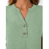 imageAUTOMET Womens Short Sleeve Shirts Henley Dressy Casual Summer Tops 2025 Trendy Blouses Cute TShirts Outfits ClothesLight Green