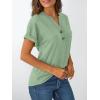 imageAUTOMET Womens Short Sleeve Shirts Henley Dressy Casual Summer Tops 2025 Trendy Blouses Cute TShirts Outfits ClothesLight Green