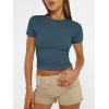 imageAUTOMET Womens Short Sleeve T Shirts Basic Summer 2025 Workout Tops Crew Neck Gym Crop Tops Trendy Y2K ClothesHaze Blue