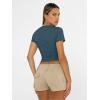 imageAUTOMET Womens Short Sleeve T Shirts Basic Summer 2025 Workout Tops Crew Neck Gym Crop Tops Trendy Y2K ClothesHaze Blue