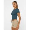 imageAUTOMET Womens Short Sleeve T Shirts Basic Summer 2025 Workout Tops Crew Neck Gym Crop Tops Trendy Y2K ClothesHaze Blue