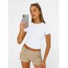 imageAUTOMET Womens Short Sleeve T Shirts Basic Summer 2025 Workout Tops Crew Neck Gym Crop Tops Trendy Y2K ClothesWhite
