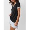 imageAUTOMET Womens Short Sleeve TShirts Summer Tops Casual Soft Tunic V Neck Basic Workout Clothes Spring Fashion Outfits 2025Black